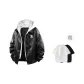 Black (Gray Hooded)+Comes with Heavyweight 100% cotton Short-Sleeved Shirt