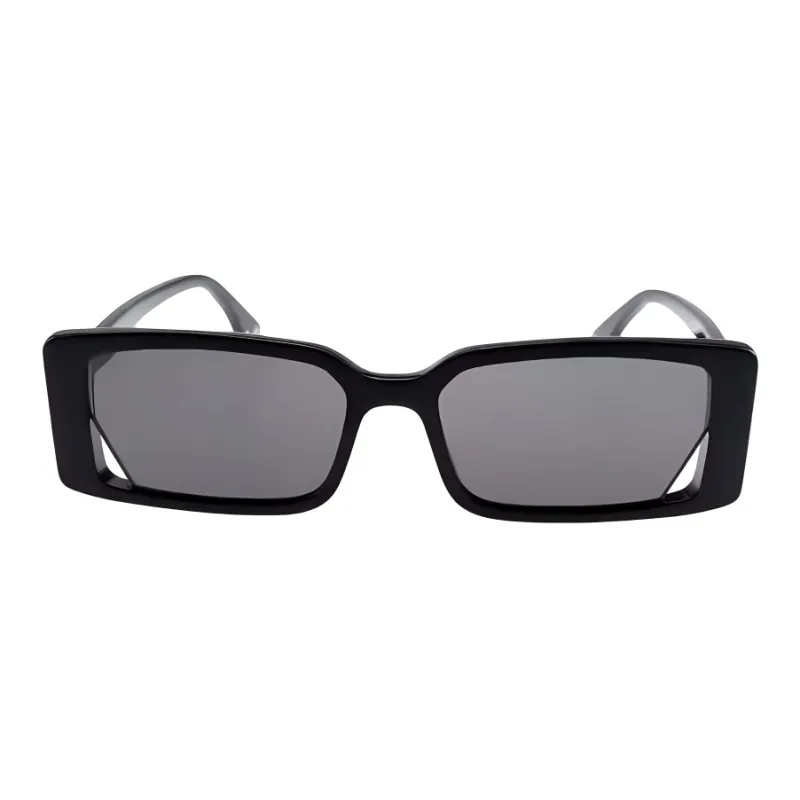 FENDI Plate Frame Rectangular Sunglasses Unisex Black-1