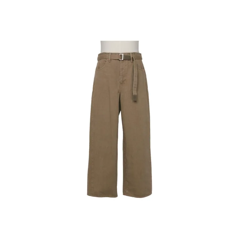 Sacai SS25 Jeans Men Light Umber-0