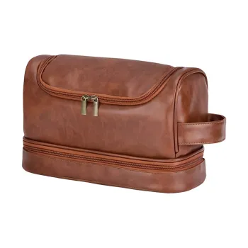 LETOO PU Makeup Bag Regular Men's Brown