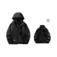 Black (Includes Detachable Thickened and Fleece-Lined Liner, 3-in-1 Double-Layer Windbreaker Jacket)