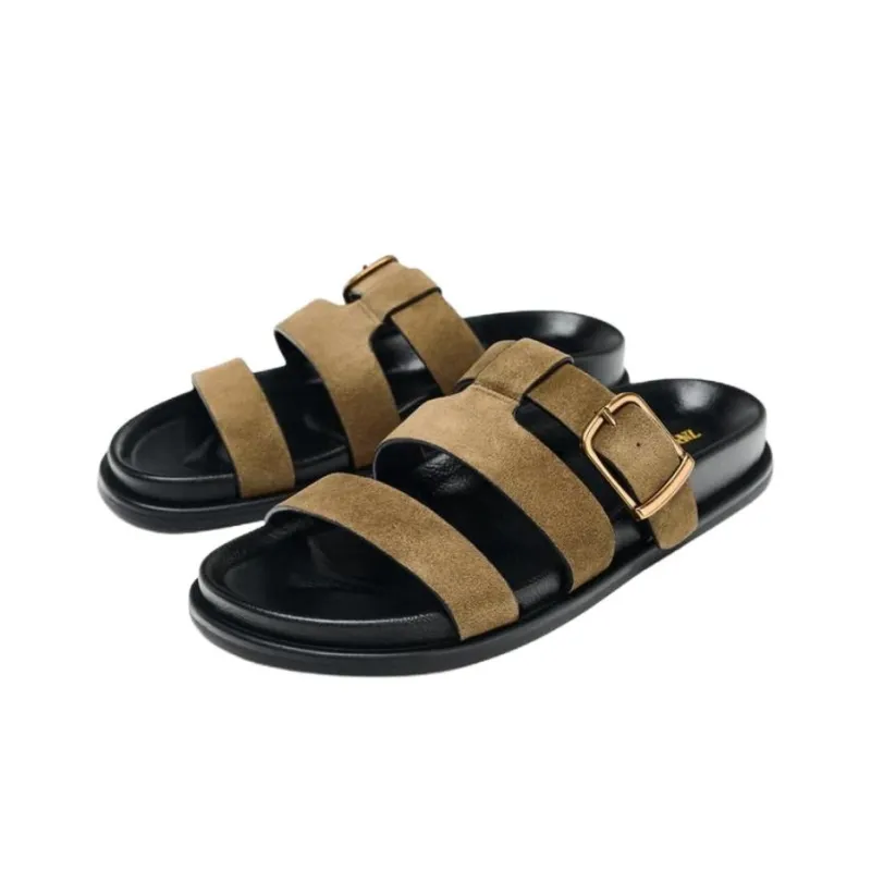 ZARA Abrasion Resistant Slide Slippers Women's Olive Green-2