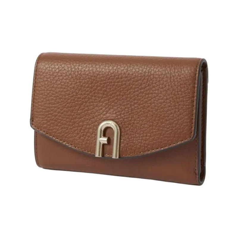 Furla Primula Calfskin Wallet Medium Size Women's Brown-1