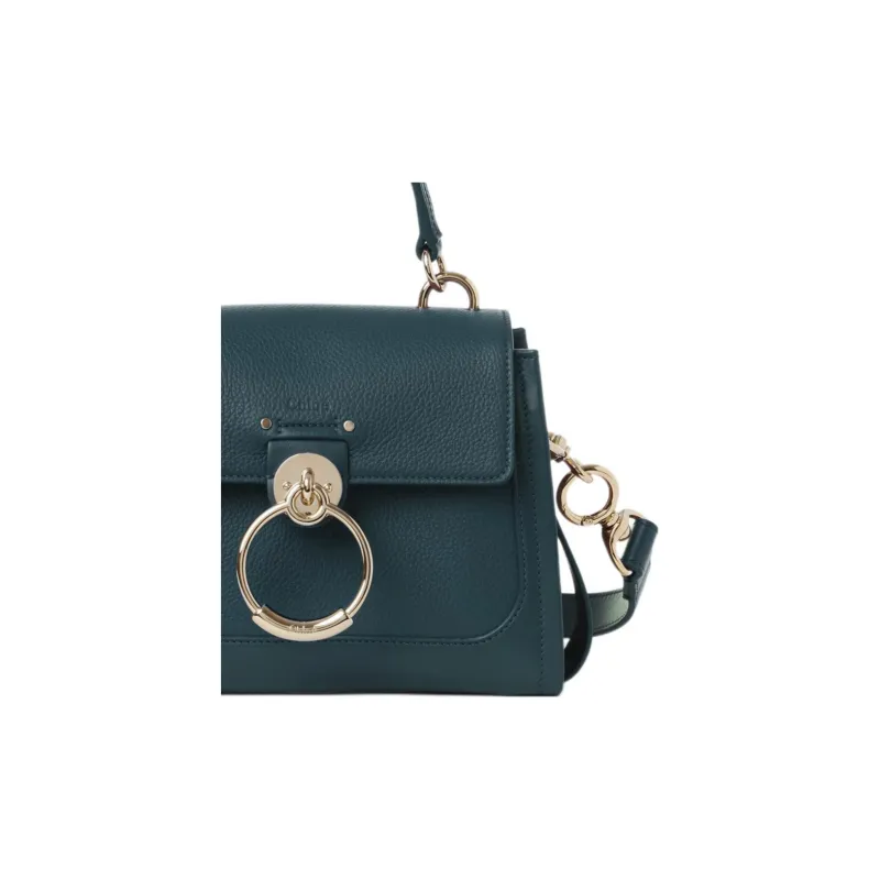 Chloe Tess Calfskin Shoulder Bag Crossbody Bag Handbag Mini Women's Emerald Green-3