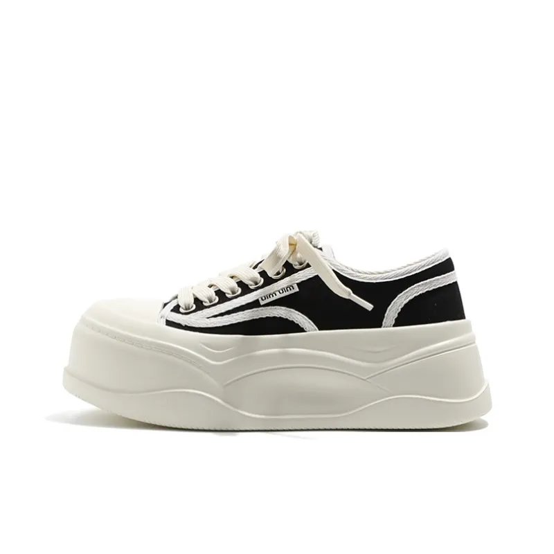 MIS. DANNY Height Increasing Low Top Canvas Shoes Women's-0