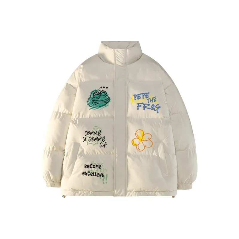 Pepe The Frog Puffer Jacket Unisex-6
