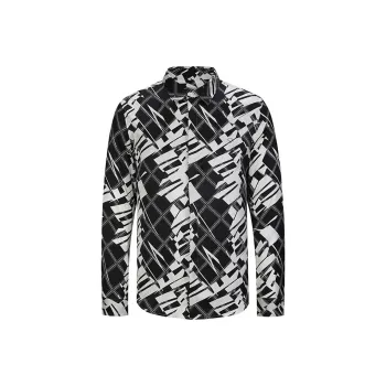 DAVID NAMAN Shirt Men's Black White