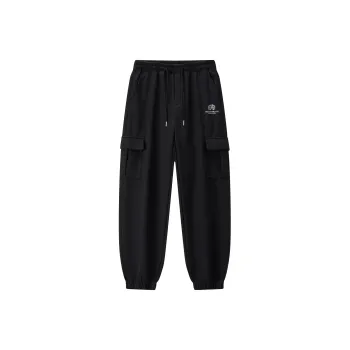 Small Columns Under The Sea Cargo Pants Unisex Black