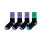 4-Pack (3 Black Blue+1 Black Green)