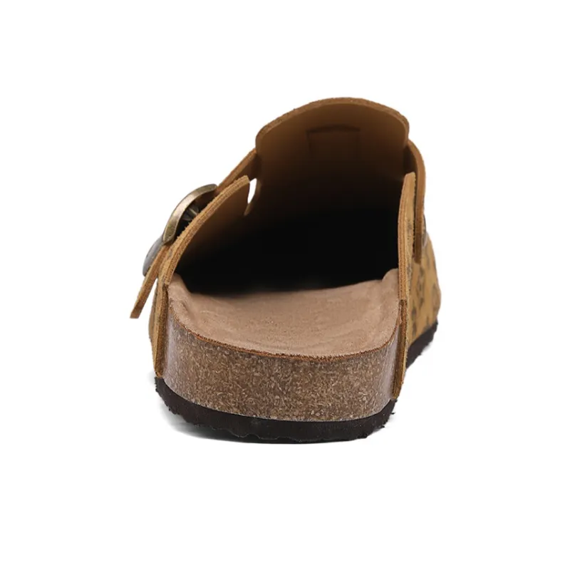 KYMOOU Rubber Sole Cork Sole Odor Resistant Slip Resistant Closed Toe Slippers Unisex-4
