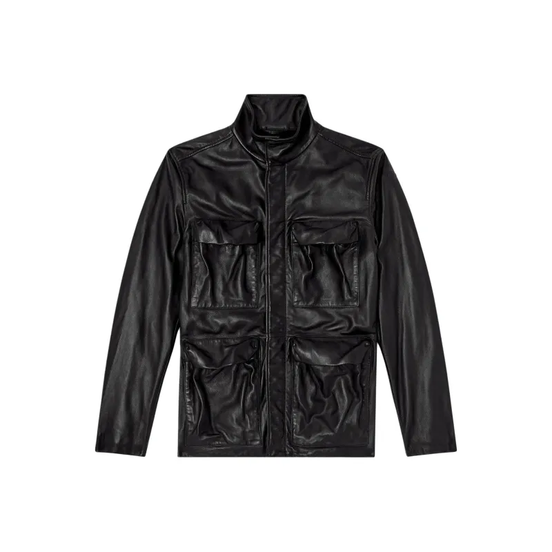 DIESEL L Gast Leather Jacket-0