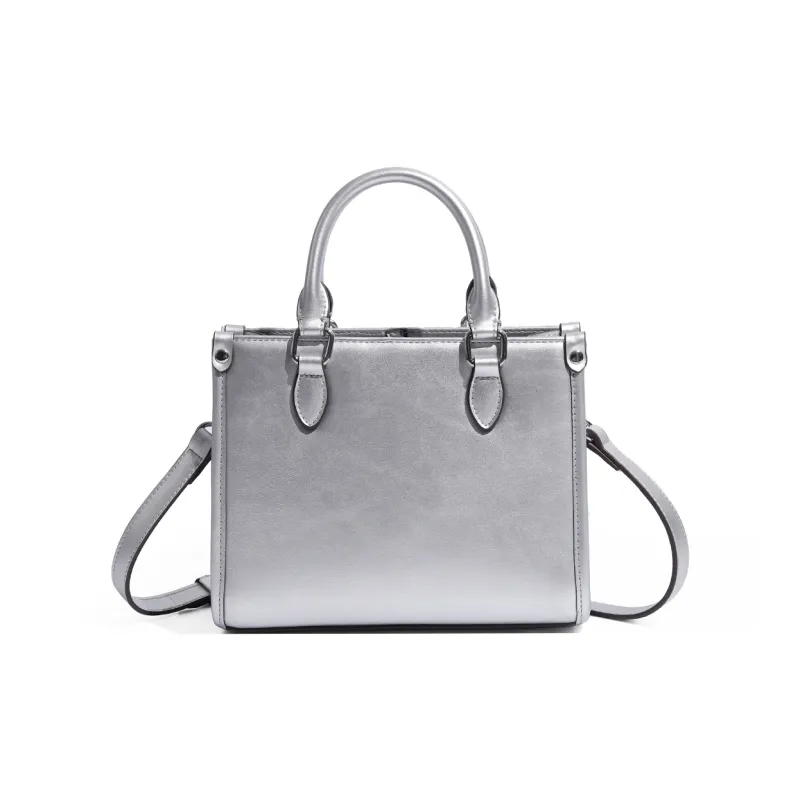MISS GAIL Synthetic Leather Shoulder Bag, Crossbody Bag, Handbag Regular Women's Floral Silver-1