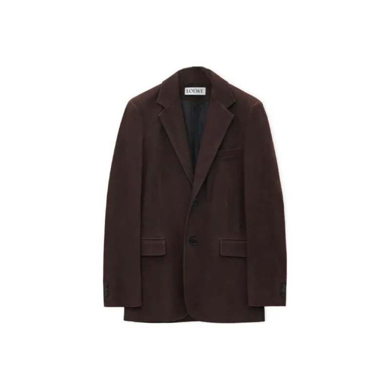 LOEWE SS25 Leather Jacket Men's Brown-0