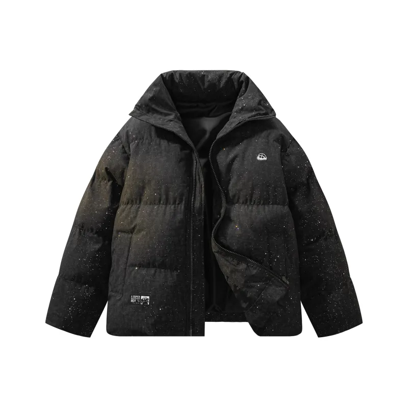 Crayon Shinchan Puffer Jacket Coat Unisex Black-0