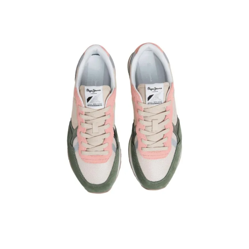 Pepe Jeans Low Top Casual Shoes Women's Pink Green-3