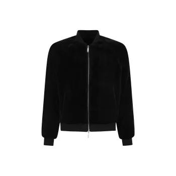 Moose Knuckles Long Sleeved Zip Up Bomber Jacket