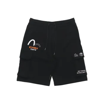 EVISU Cargo Shorts Men Black