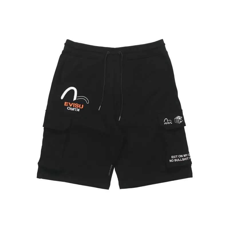 EVISU Cargo Shorts Men Black-0