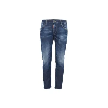 DSQUARED 2 Dark Basic Wash Skater Jeans
