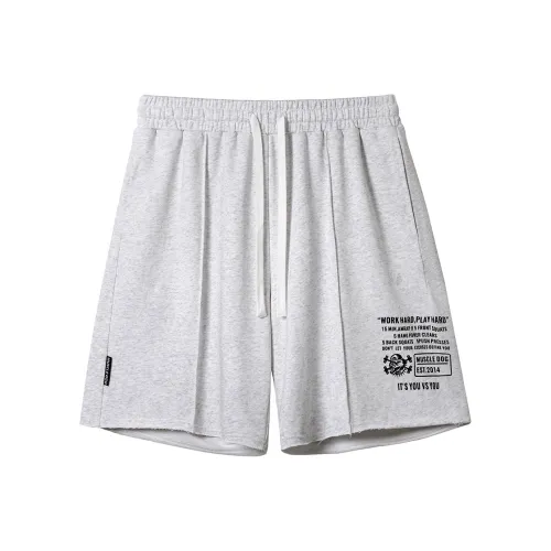 Muscle Dog Casual Shorts Men's Light Heather Gray