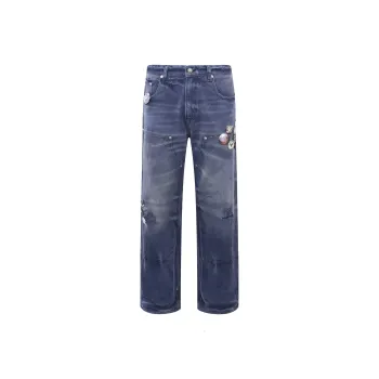 BIRTH OF ROYAL CHILD Cargo Pants Unisex Washed Blue