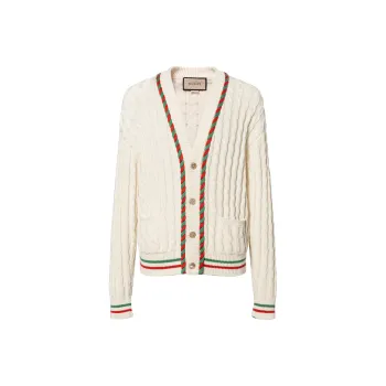 GUCCI SS22 Cashmere Sweater Men's Beige