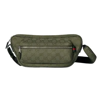 GUCCI Canvas Crossbody Bag, Shoulder Bag Tubas Men's Forest Green