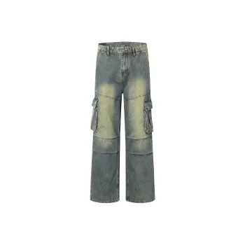 GBXM Jeans Unisex Washed Yellow Mud