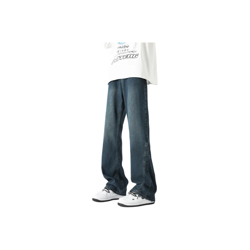 WARNING LIGHT Jeans Unisex Black Gray Color-12