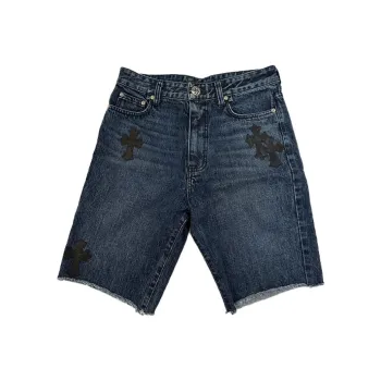 Chrome Hearts Denim Shorts Unisex Blue