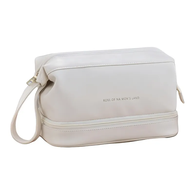 LETOO Leather With PU Makeup Bag Women's White-0
