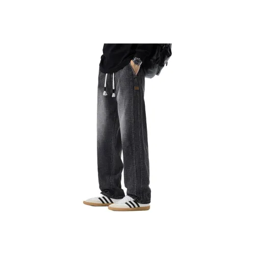 RENBEN Jeans Unisex Black Gray Color