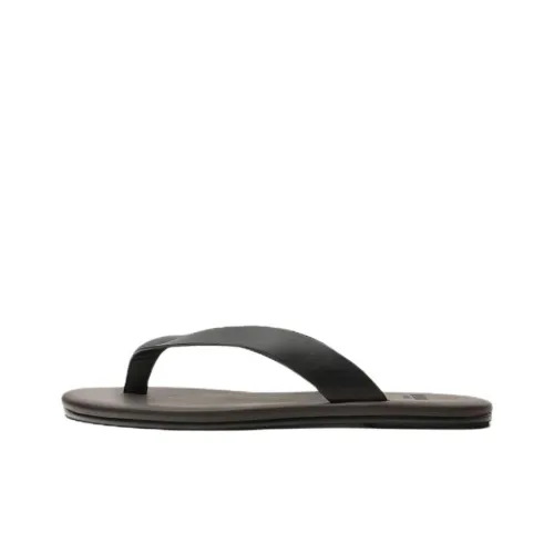 ZARA LIMITED EDITION Rubber Sole Abrasion Resistant Flip Flops Men's Brown