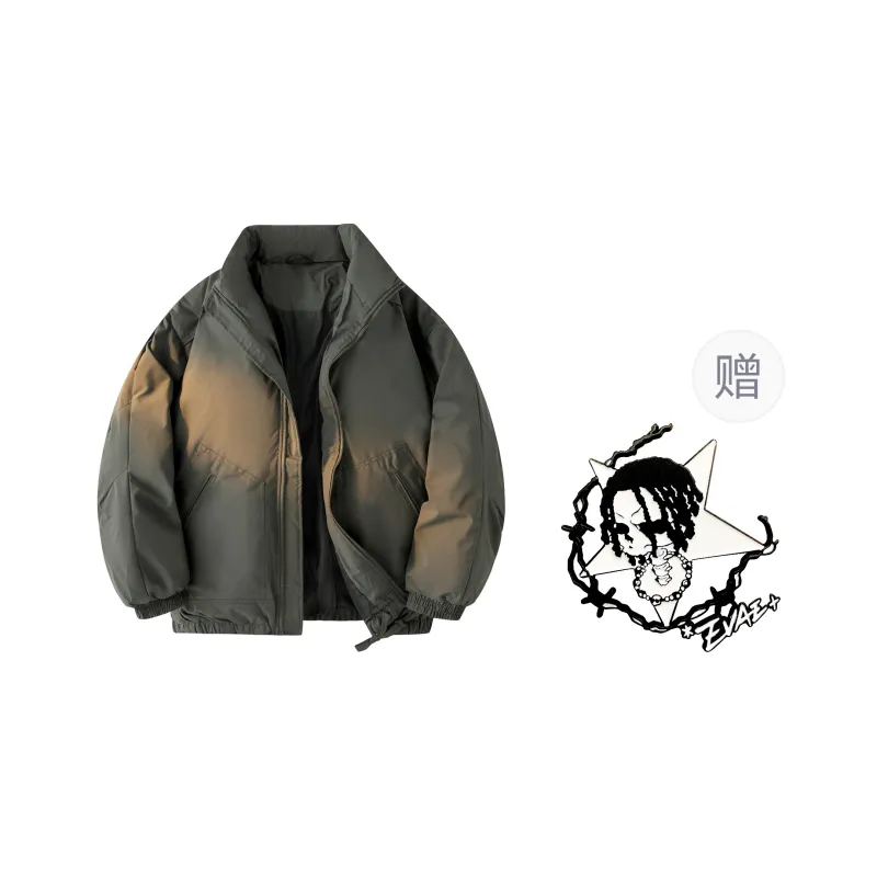 *EVAE+MOB Puffer Jacket Unisex Black-2