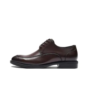 LE SAUNDA Dress Shoes Men Low Top Coffee/Black