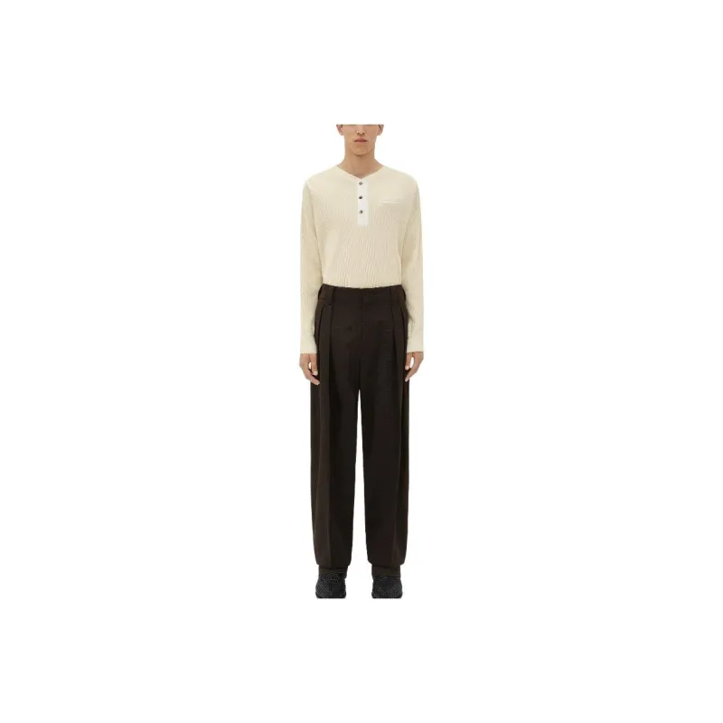 Bottega Veneta Criss Cross Pleated Pants-0