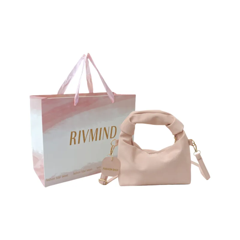 RIVMIND PU Handbag Regular Women's White/Silver/Pink/Black-12