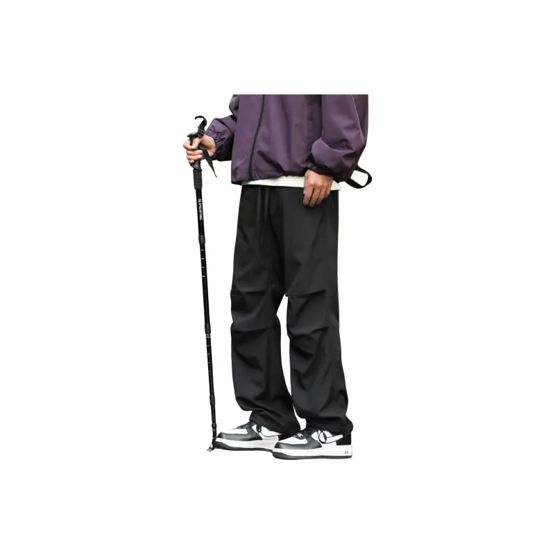 NOME Minimalist Style Solid Color Straight Fit Wide Leg Casual Pants Unisex-0
