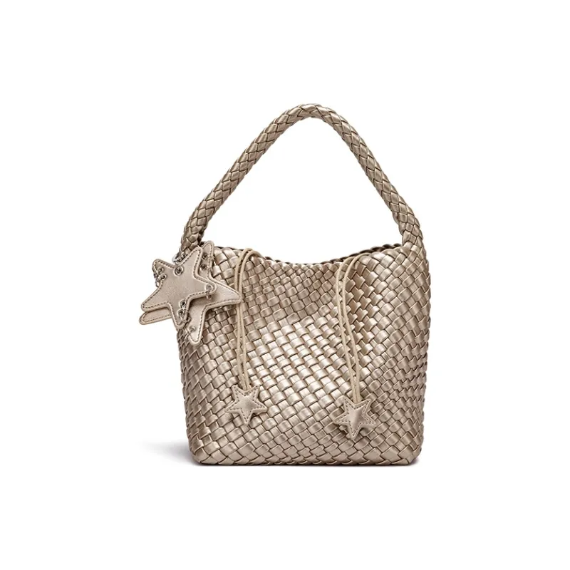 FAIRWHALE PU Tote Shoulder Bag Clutch Handbag Regular Women's Champagne-0