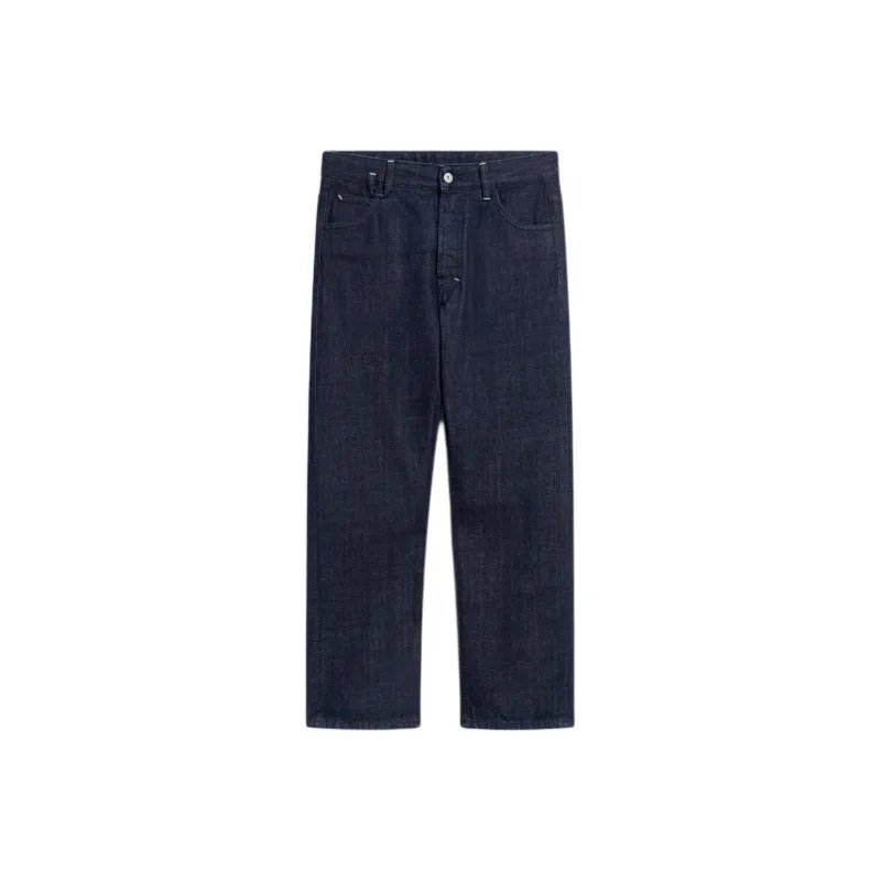 Jacquemus SS25 Cropped Jeans Men's Dark Navy/Dark Marine Blue-0