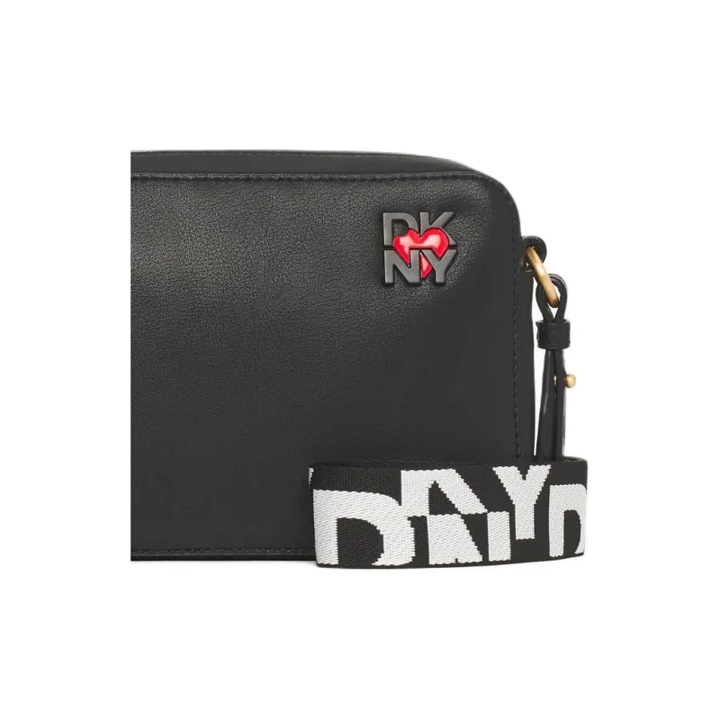 DKNY Leather Camera Bag Shoulder Bag Crossbody Bag Women's Black-3