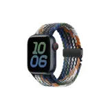 Parachute Snap Buckle Woven Strap, Denim Multicolor