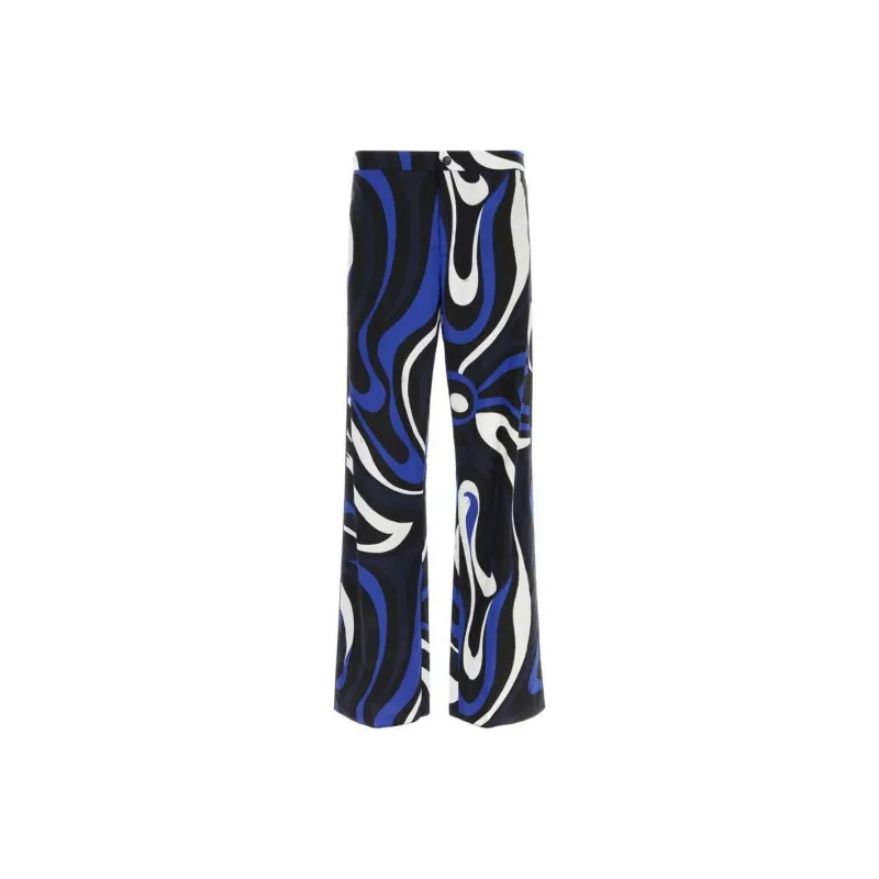 EMILIO PUCCI Marmo-Print Straight Leg Pants-0