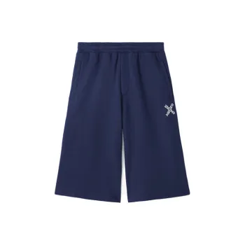 KENZO SS21 Little X Logo Print Oversized Shorts