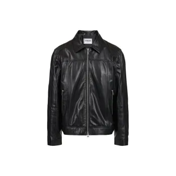 Iceberg Leather Jacket Men's Black