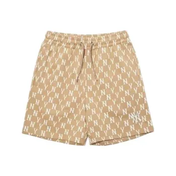 MLB Base Logo Casual Shorts Unisex Khaki