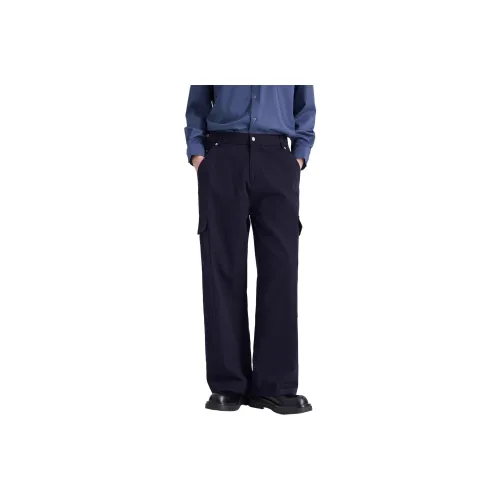 WILD LEADER Cargo Pants Men's Navy Blue [XXKW5138V63]