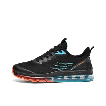 Kuding Running Shoes Men Low Top Black Green/White Orange/Black Blue
