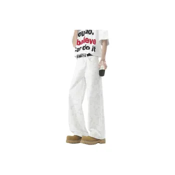 Worthwhile Movement Jeans Unisex Ivory White