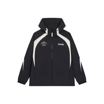 XTEP Basketball Collection Trench Coat Men's Jet Black/Mountain Moon White
